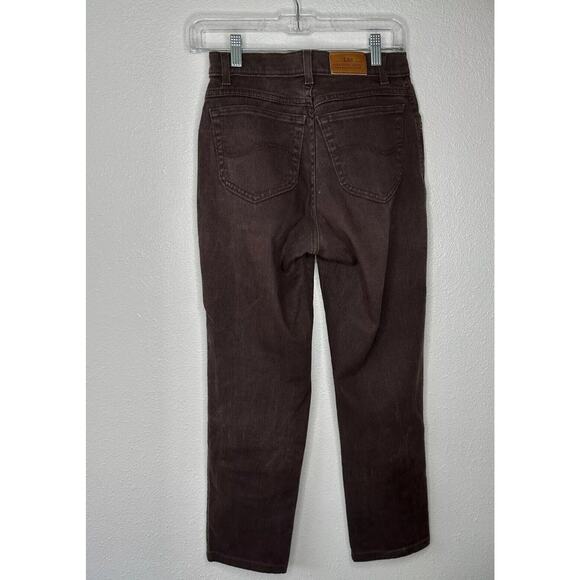 Lee Original Jeans Brown Denim Mid Rise 5-Pocket Slim Jeans 4 - Picture 1 of 11